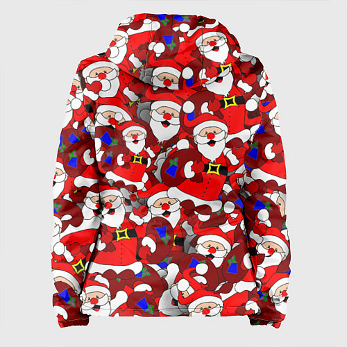 Женская куртка Новогодний паттерн с дедами морозами / 3D-Белый – фото 2