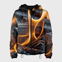 Женская куртка Дрова в костре - нейросеть