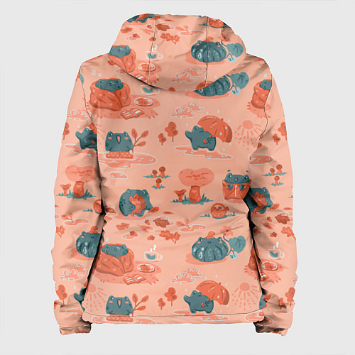 Женская куртка Осенние лягушки / 3D-Белый – фото 2