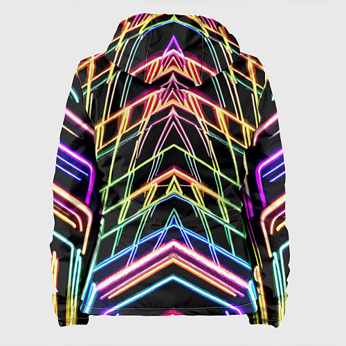 Женская куртка Зеркальный неоновый паттерн - нейросеть / 3D-Белый – фото 2