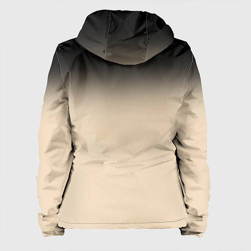 Женская куртка Градиент: от черного к телесному / 3D-Белый – фото 2