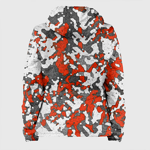 Женская куртка Абстракция серо-красная / 3D-Черный – фото 2