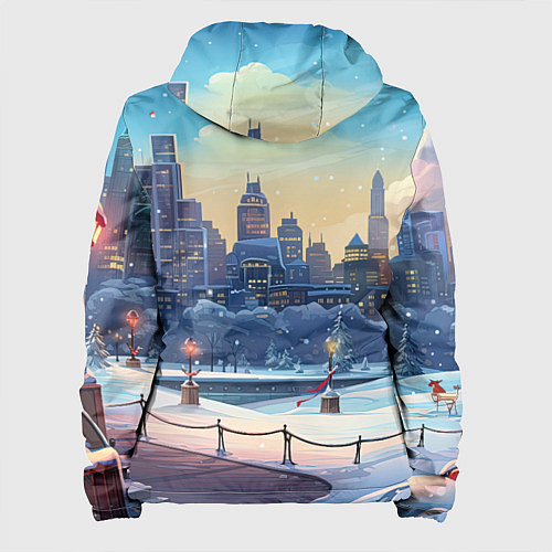 Женская куртка Зимний большой город / 3D-Белый – фото 2