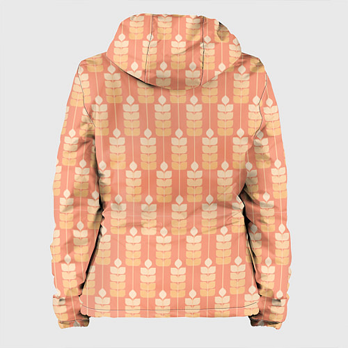 Женская куртка Пшеница колосится в ретро поле / 3D-Черный – фото 2