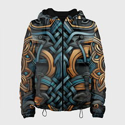 Женская куртка Асимметричный узор в скандинавском стиле