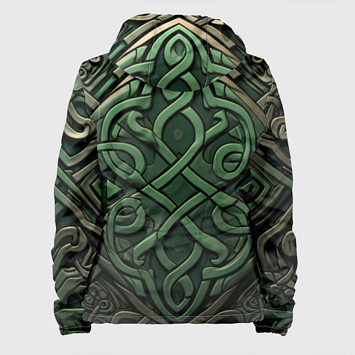 Женская куртка Симметричный узор в ирландском стиле / 3D-Белый – фото 2