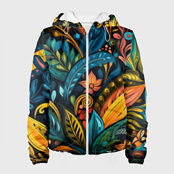 Женская куртка Растительный узор в бразильском стиле