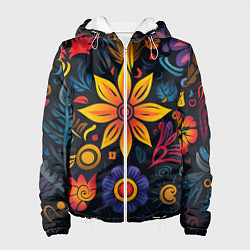 Женская куртка Растительный узор в латино-американском стиле