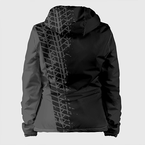 Женская куртка Great Wall speed на темном фоне со следами шин по- / 3D-Черный – фото 2