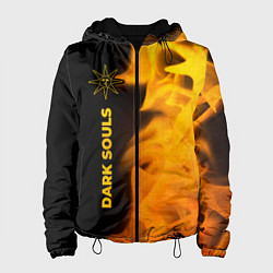 Куртка с капюшоном женская Dark Souls - gold gradient по-вертикали, цвет: 3D-черный