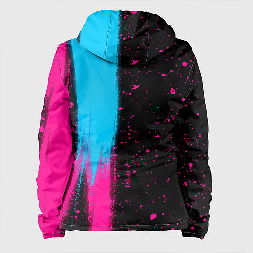 Женская куртка Thousand Foot Krutch - neon gradient по-вертикали / 3D-Черный – фото 2
