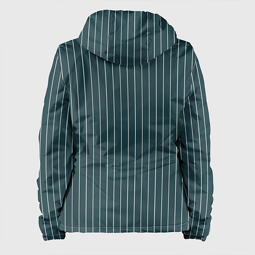 Женская куртка Зеленовато-синий в полоску / 3D-Белый – фото 2
