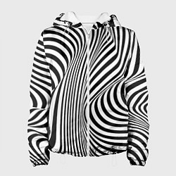 Женская куртка Цвета зебры оптическая иллюзия