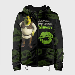 Куртка с капюшоном женская Shrexy Shrek, цвет: 3D-черный