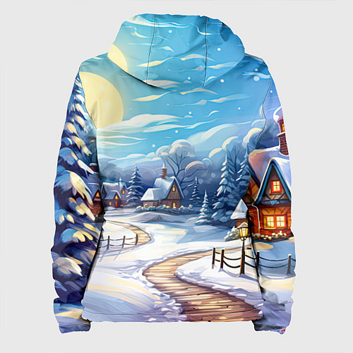 Женская куртка Новогоднее настроение пейзаж / 3D-Белый – фото 2