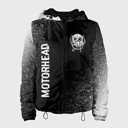 Женская куртка Motorhead glitch на темном фоне вертикально