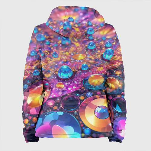 Женская куртка Разноцветная декоративная абстракция / 3D-Белый – фото 2