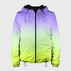 Женская куртка Фиолетовый мятный и желто-зеленый градиент