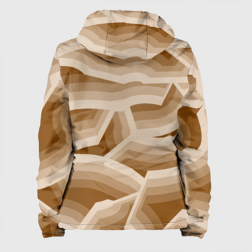 Женская куртка Кофейные линии / 3D-Белый – фото 2