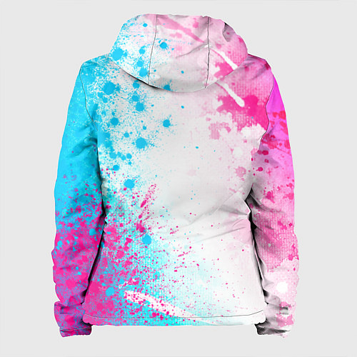 Женская куртка Foo Fighters neon gradient style по-вертикали / 3D-Черный – фото 2