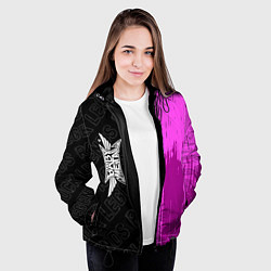 Куртка с капюшоном женская Babymetal rock legends по-вертикали, цвет: 3D-черный — фото 2