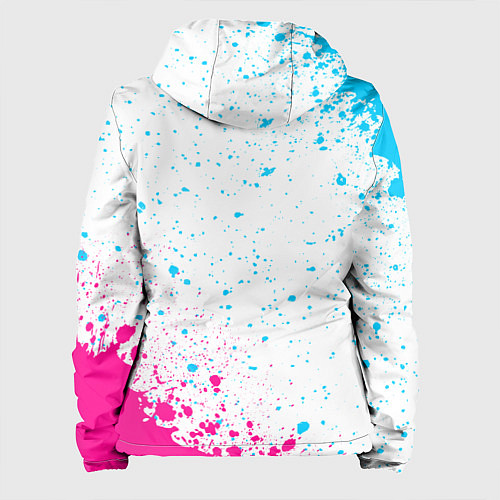 Женская куртка Hitman neon gradient style вертикально / 3D-Черный – фото 2