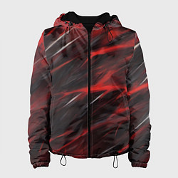 Куртка с капюшоном женская Красный шторм, цвет: 3D-черный