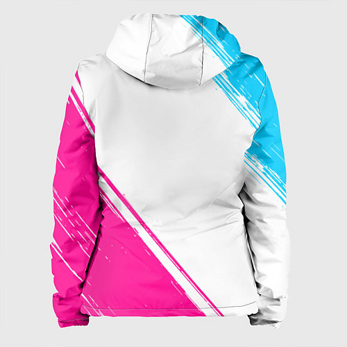 Женская куртка In Flames neon gradient style вертикально / 3D-Черный – фото 2