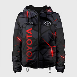 Куртка с капюшоном женская Toyota - плиты с эффектом свечения, цвет: 3D-черный