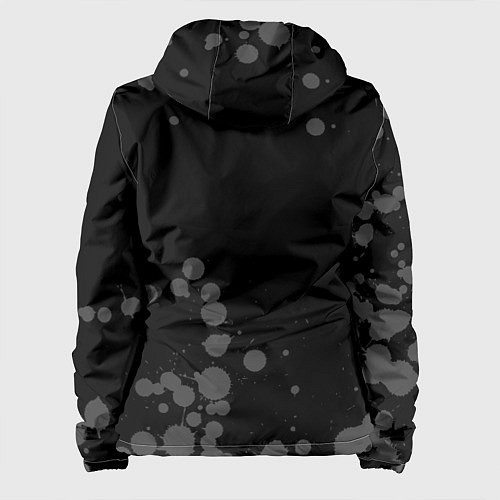 Женская куртка The Witcher glitch на темном фоне вертикально / 3D-Черный – фото 2