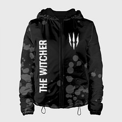 Куртка с капюшоном женская The Witcher glitch на темном фоне вертикально, цвет: 3D-черный