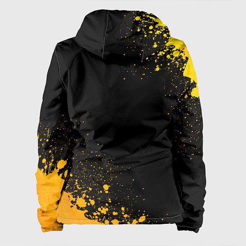 Женская куртка Breaking Benjamin - gold gradient вертикально / 3D-Черный – фото 2
