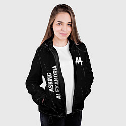 Куртка с капюшоном женская Asking Alexandria Glitch, цвет: 3D-черный — фото 2