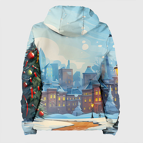 Женская куртка Новогодний город / 3D-Белый – фото 2
