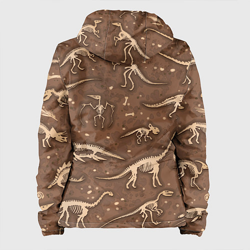 Женская куртка Dinosaurs bones / 3D-Белый – фото 2