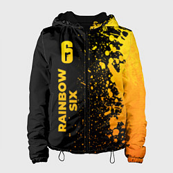 Куртка с капюшоном женская Rainbow Six - gold gradient по-вертикали, цвет: 3D-черный