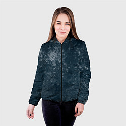 Куртка с капюшоном женская Абстракция - gray blue, цвет: 3D-черный — фото 2