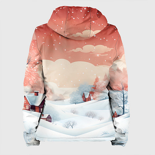 Женская куртка Зимняя сказка на пороге / 3D-Черный – фото 2