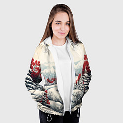 Куртка с капюшоном женская Зимнее чудо, цвет: 3D-белый — фото 2