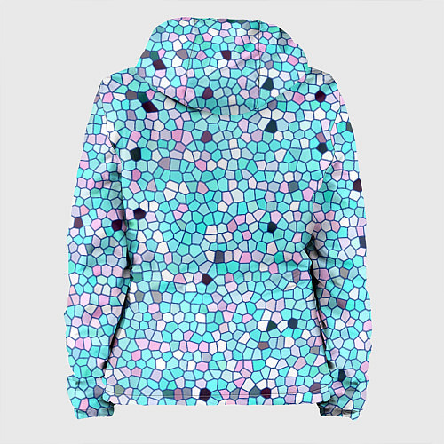 Женская куртка Мозаика розово-голубая / 3D-Белый – фото 2