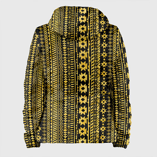 Женская куртка Африканские узоры жёлтый на чёрном / 3D-Черный – фото 2