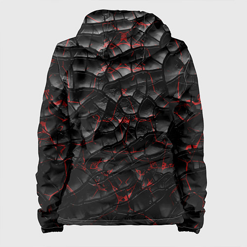 Женская куртка Трещины черные / 3D-Белый – фото 2