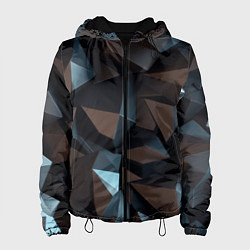 Женская куртка Черная геометрическая абстракция - объемные грани