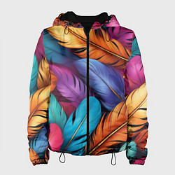 Женская куртка Перья паттерн - нейросеть