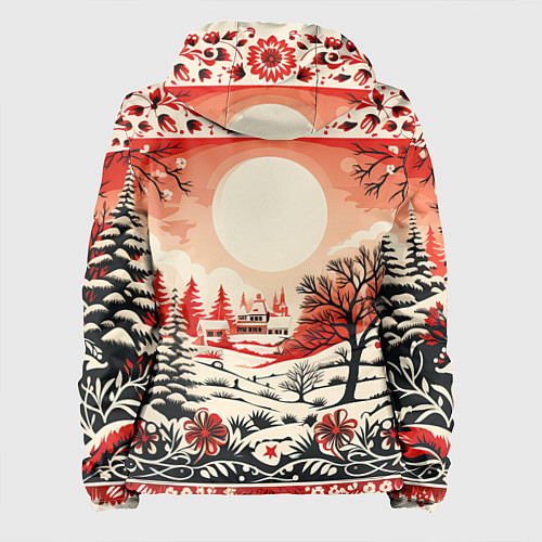 Женская куртка Новогодние орнаменты / 3D-Черный – фото 2