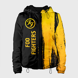 Куртка с капюшоном женская Foo Fighters - gold gradient по-вертикали, цвет: 3D-черный