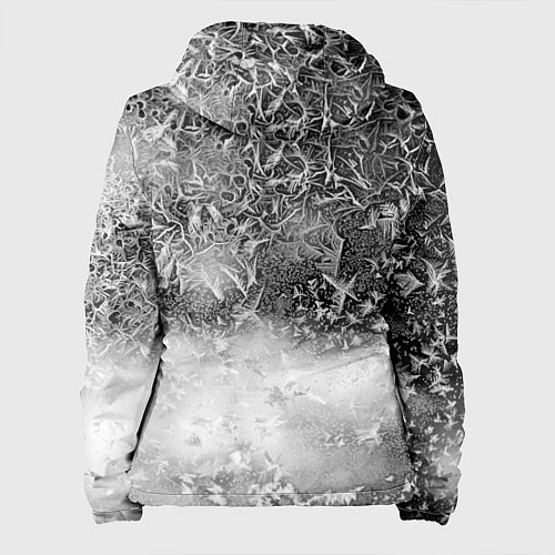 Женская куртка Серый лёд и снежинки / 3D-Белый – фото 2