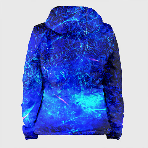 Женская куртка Синий лёд и снежинки / 3D-Белый – фото 2