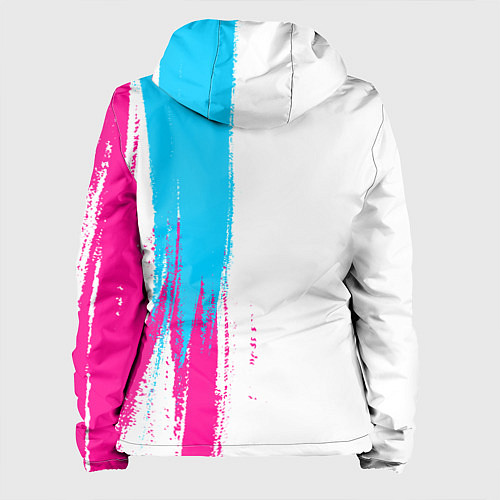 Женская куртка Asking Alexandria neon gradient style по-вертикали / 3D-Черный – фото 2