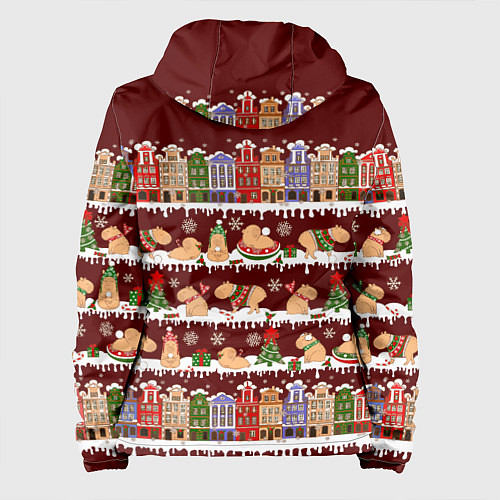 Женская куртка Капибара с семьей зимой / 3D-Белый – фото 2